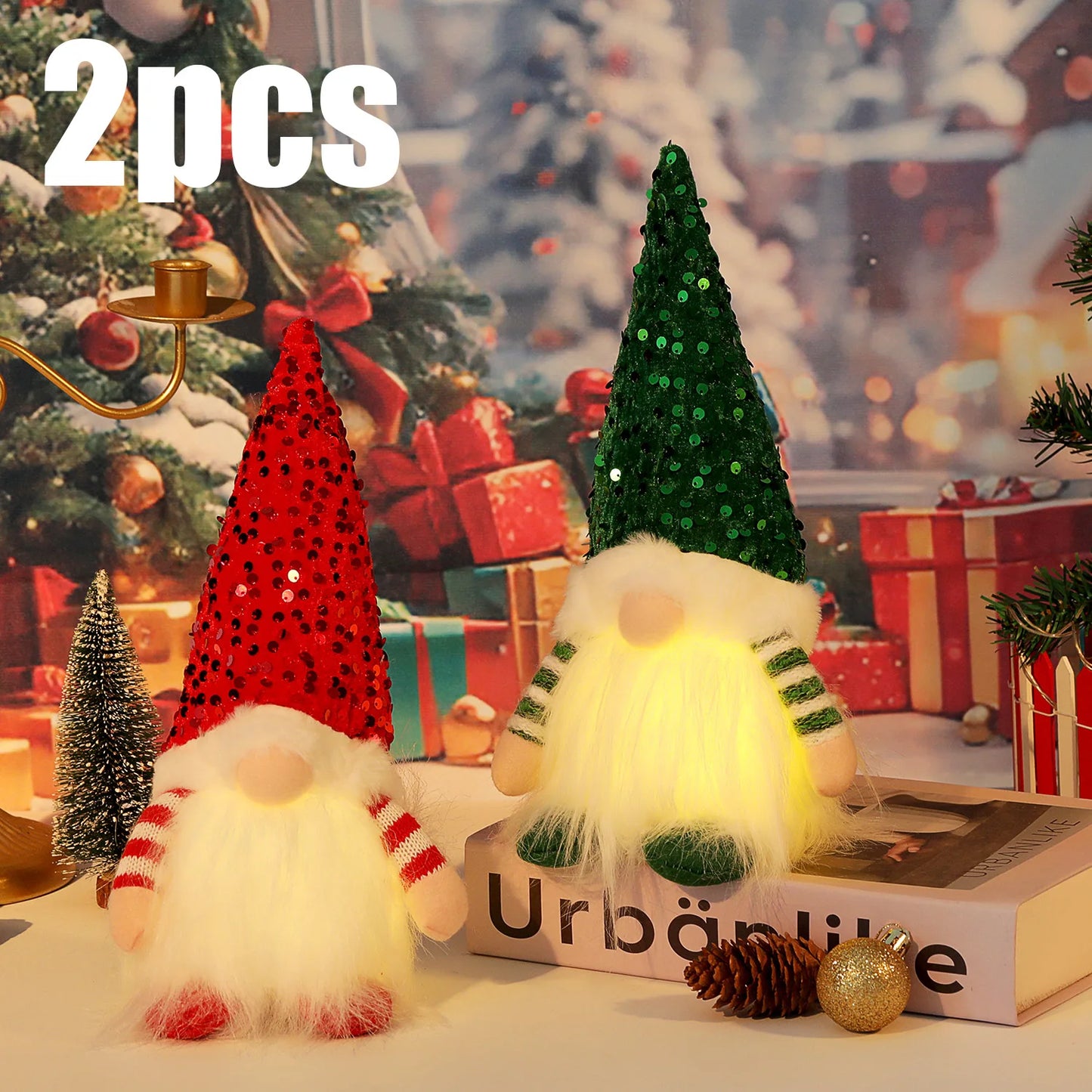 1~4PCS Santa Claus Figurine Doll Children Xmas Gift Christmas Tree Decorations 2024 Navidad Home Party Supplies Figure Ornaments