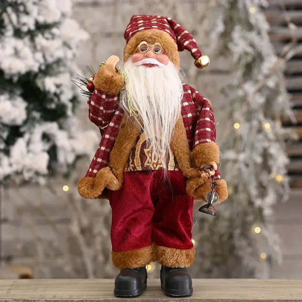 1~4PCS Santa Claus Figurine Doll Children Xmas Gift Christmas Tree Decorations 2024 Navidad Home Party Supplies Figure Ornaments