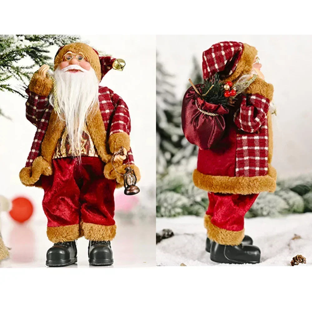 1~4PCS Santa Claus Figurine Doll Children Xmas Gift Christmas Tree Decorations 2024 Navidad Home Party Supplies Figure Ornaments