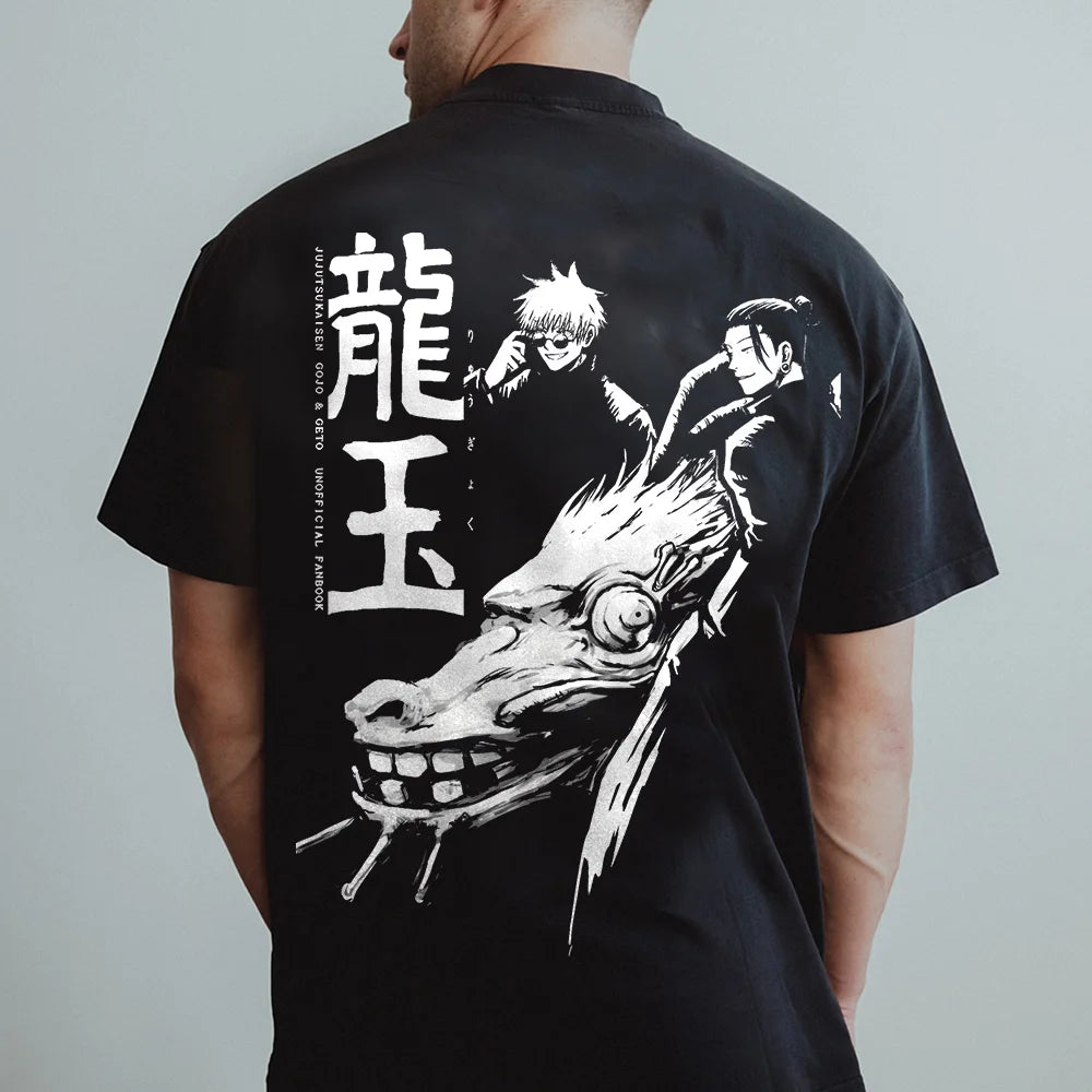 Jujutsu Kaisen Anime Print T-Shirts Mens Villain Ryomen Sukuna HIP HOP Street Cotton T Shirt for Men Women Summer Tops Clothing