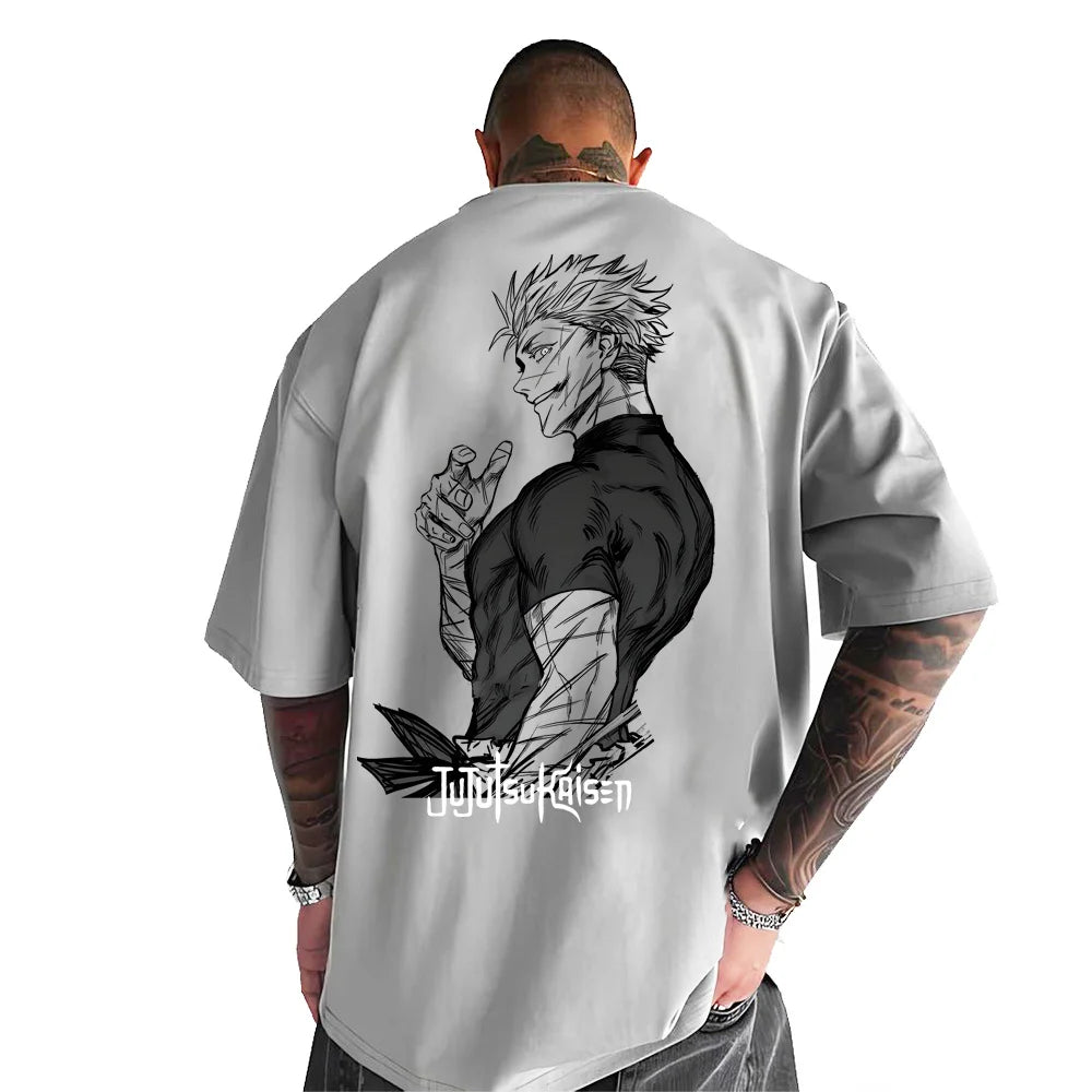 Jujutsu Kaisen Anime Print T-Shirts Mens Villain Ryomen Sukuna HIP HOP Street Cotton T Shirt for Men Women Summer Tops Clothing